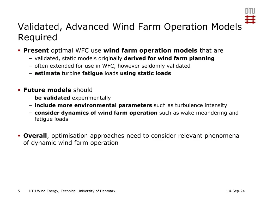 validated advanced wind farm operation models