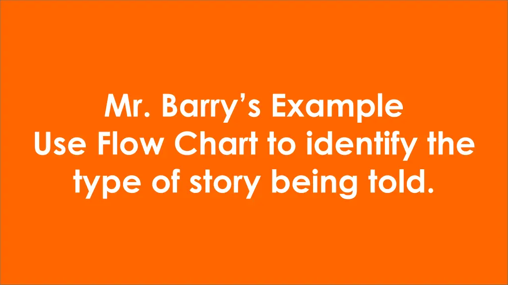 mr barry s example use flow chart to identify