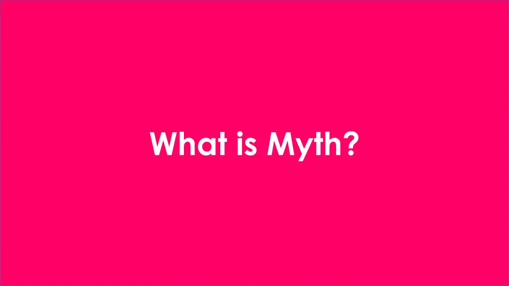 what is myth