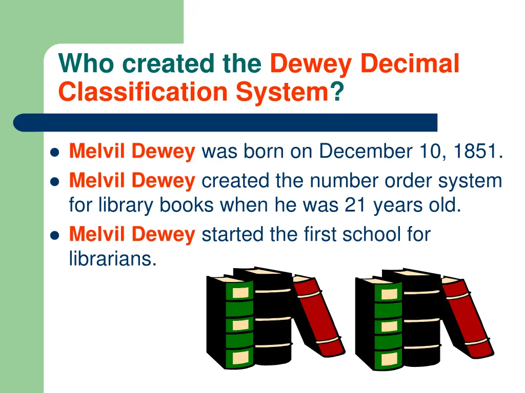 who created the dewey decimal classification