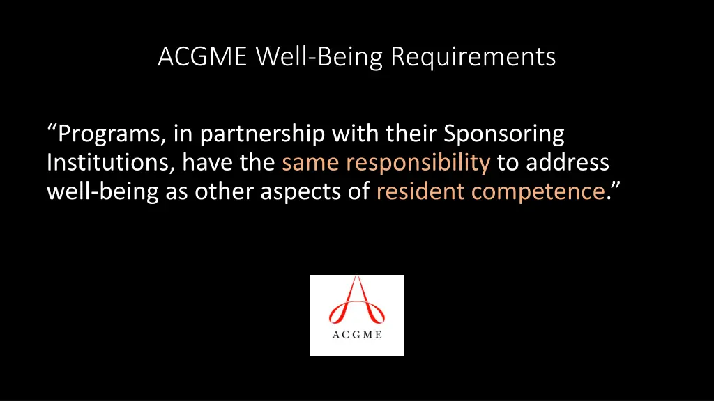 acgme well being requirements 1