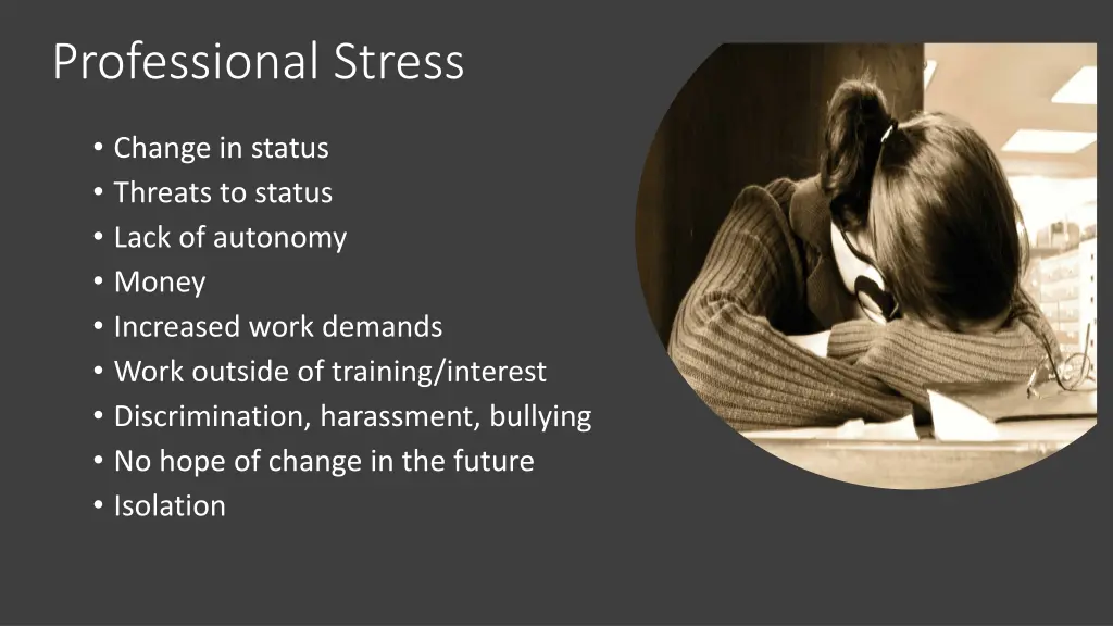 professional stress