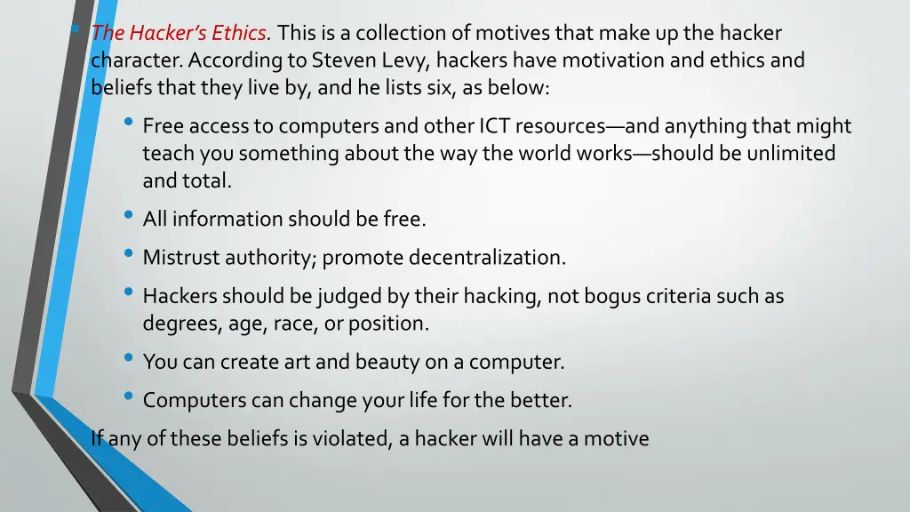 the hacker s ethics this is a collection