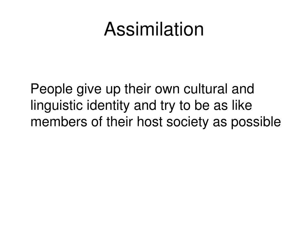 assimilation