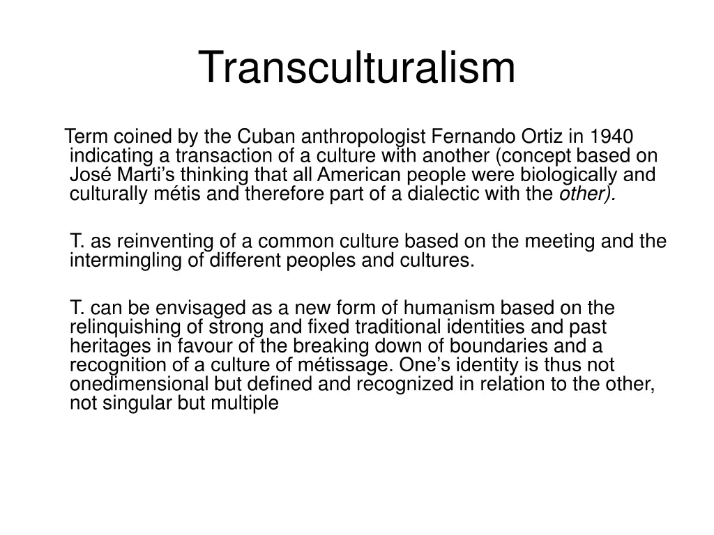 transculturalism