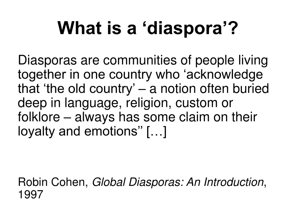 what is a diaspora