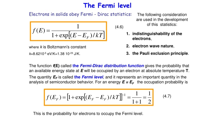 the fermi level