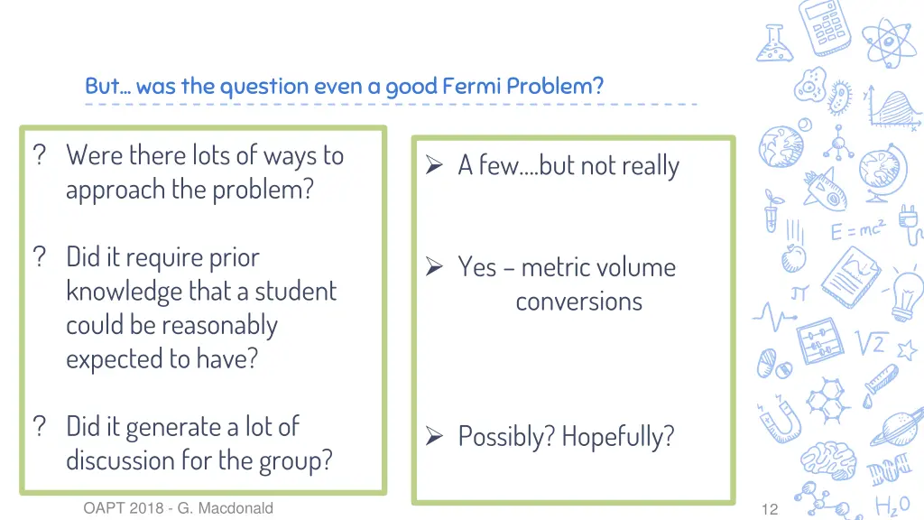 but was the question even a good fermi problem