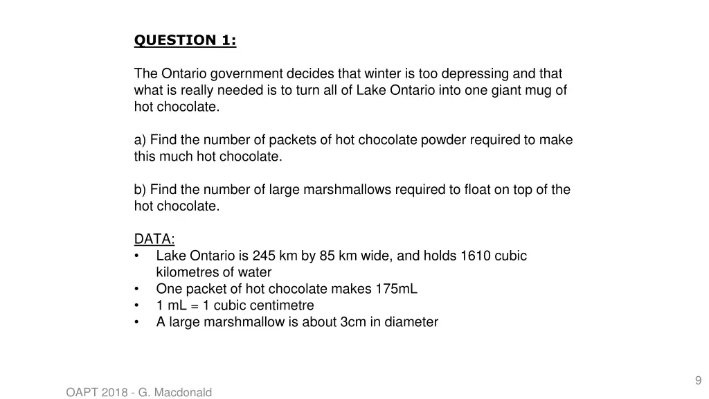 question 1