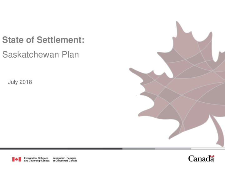 state of settlement saskatchewan plan