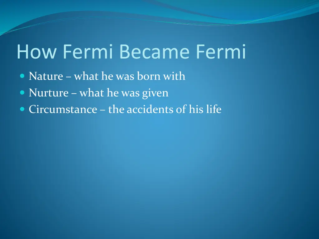 how fermi became fermi