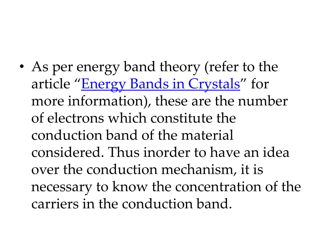 as per energy band theory refer to the article