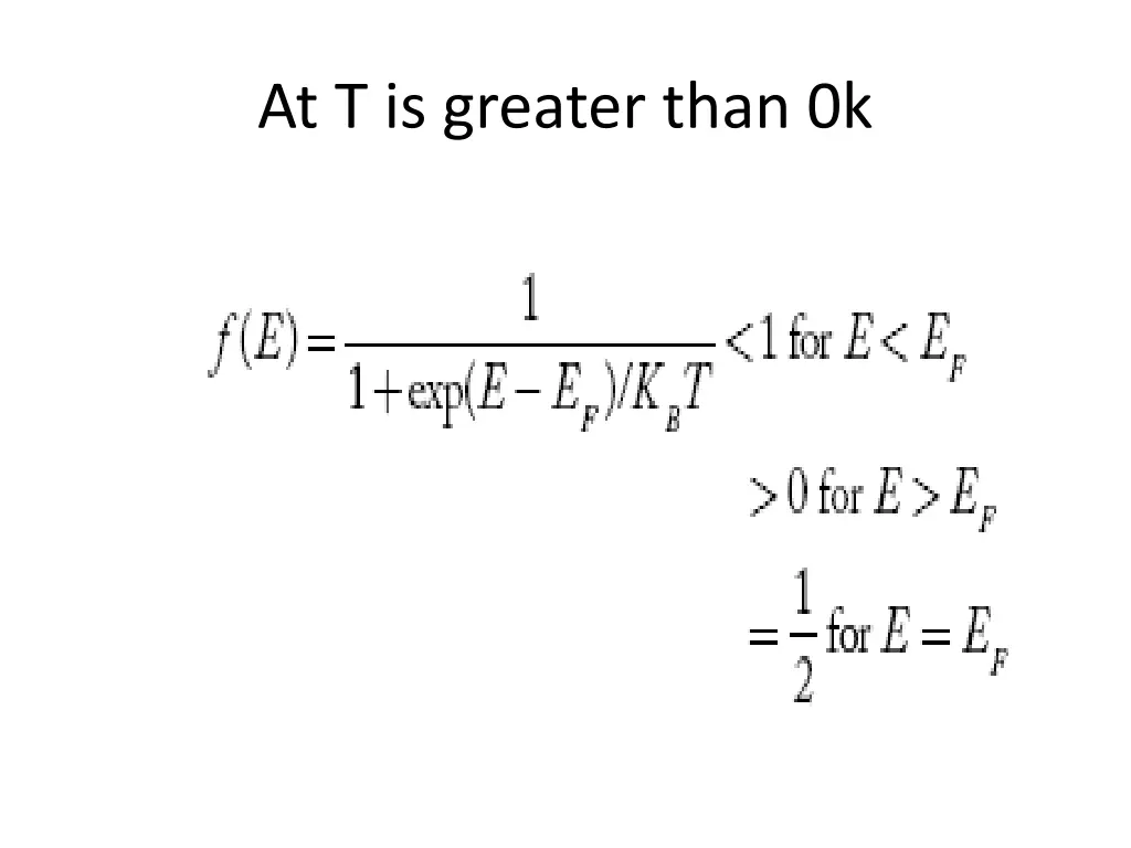 at t is greater than 0k