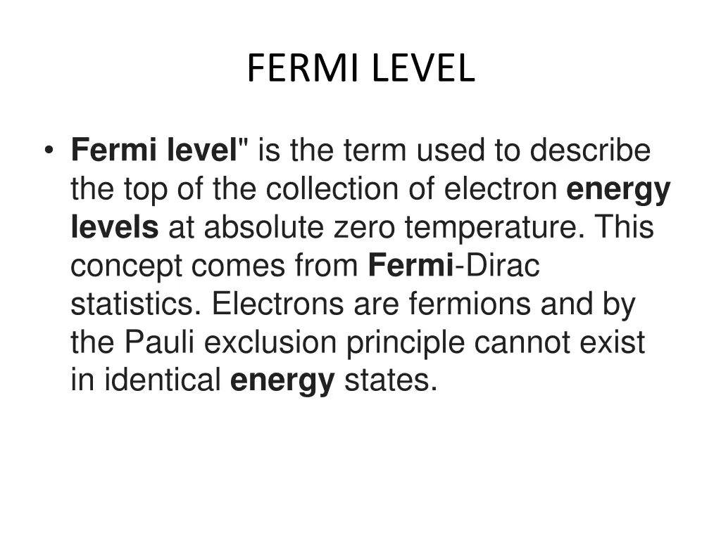 fermi level