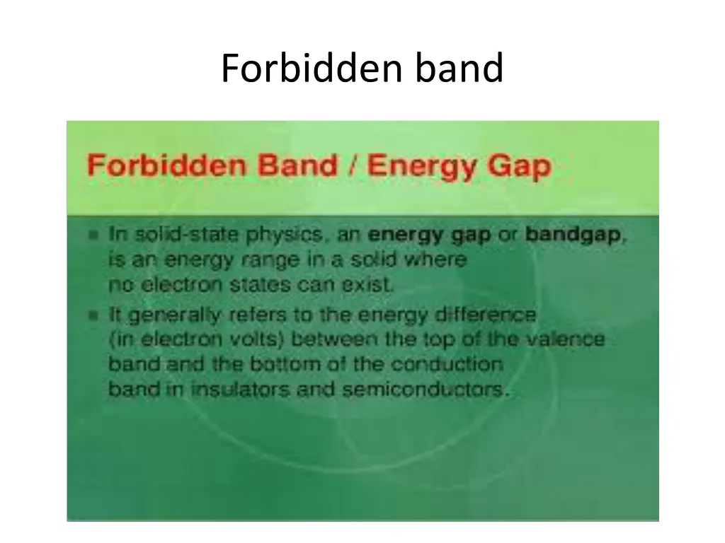 forbidden band