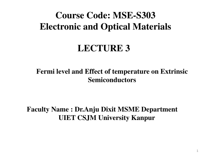 course code mse s303 electronic and optical