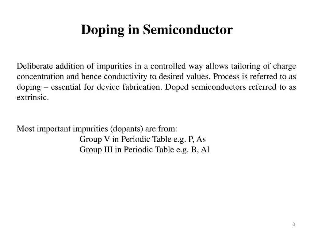 doping in semiconductor