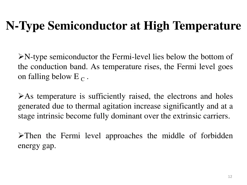 n type semiconductor at high temperature