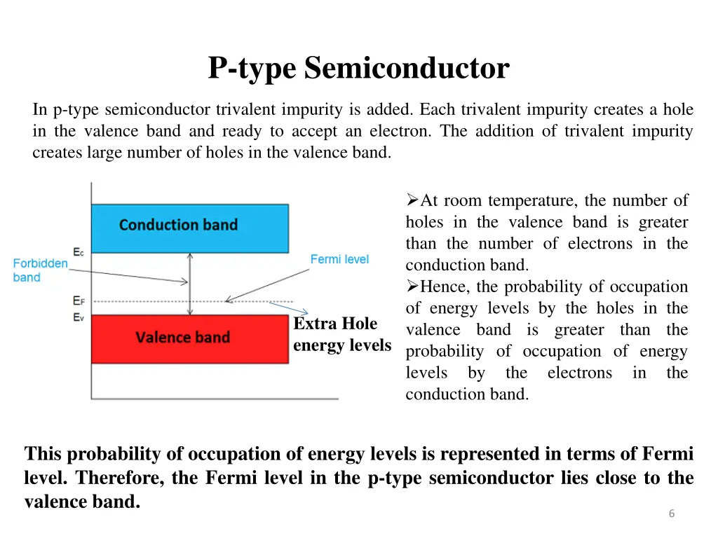 p type semiconductor