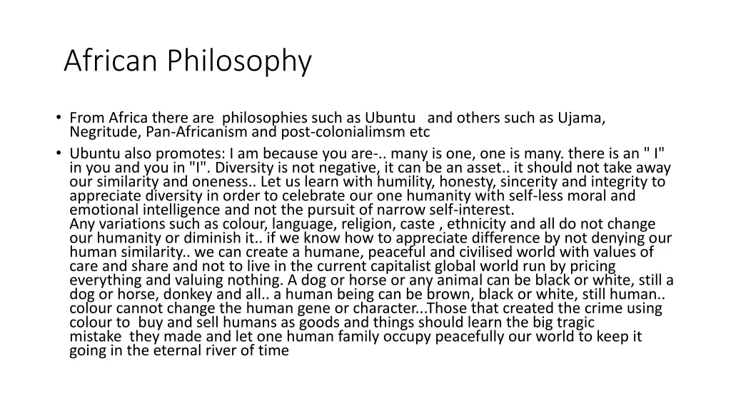 african philosophy