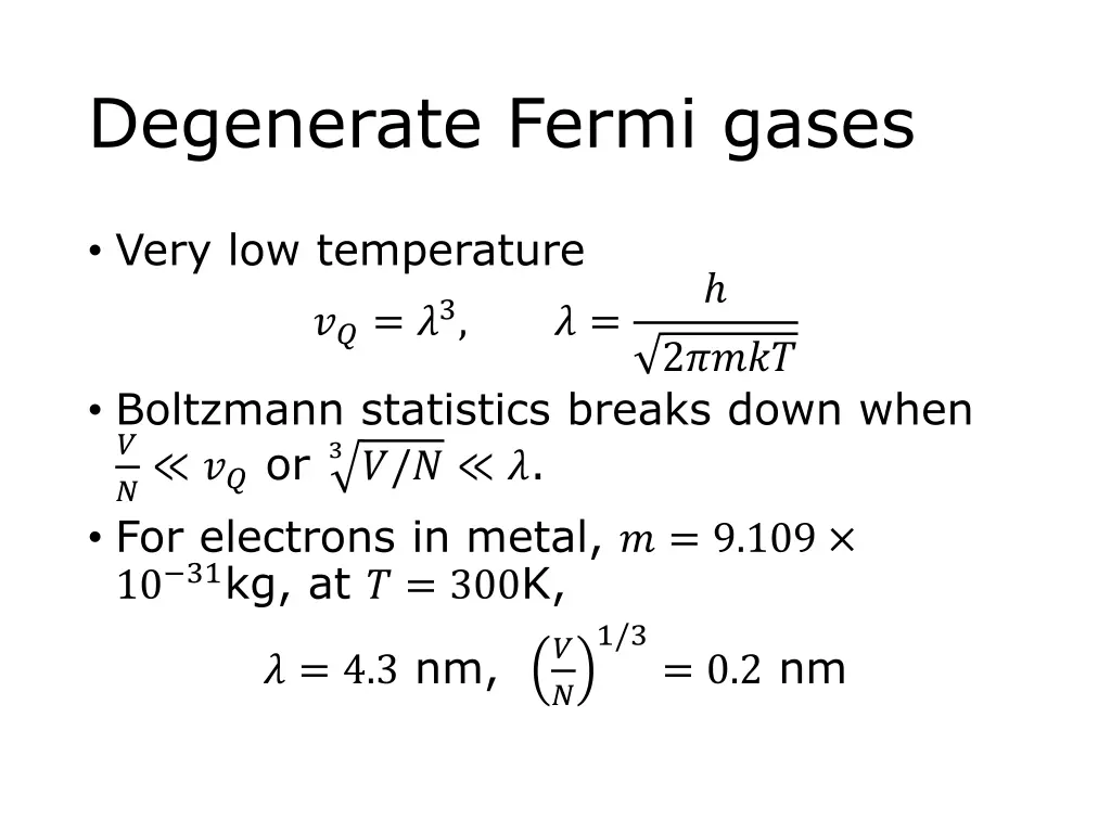 degenerate fermi gases