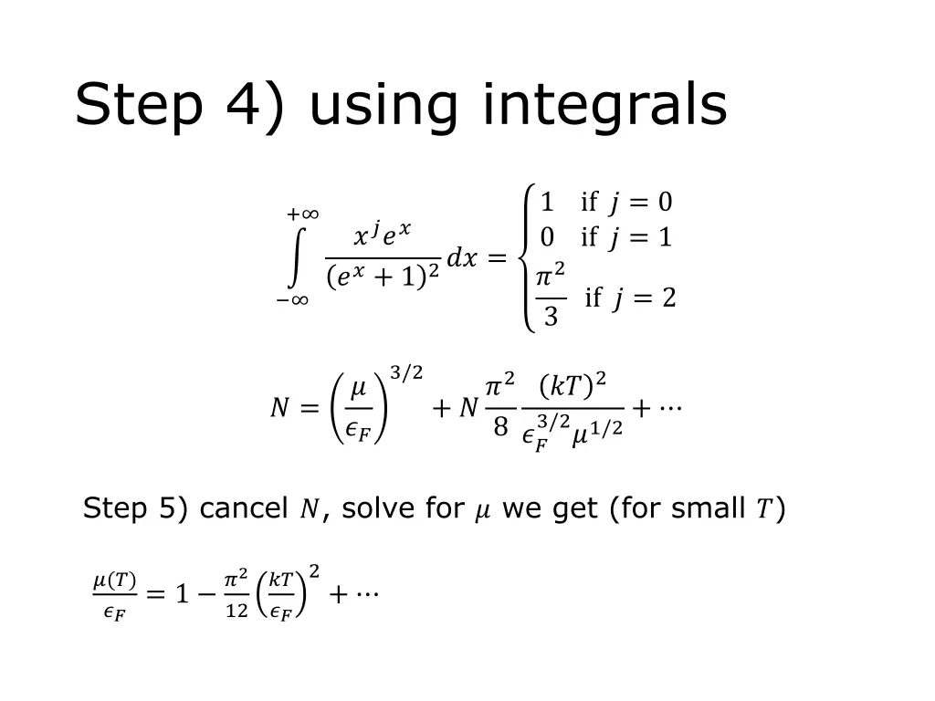 step 4 using integrals