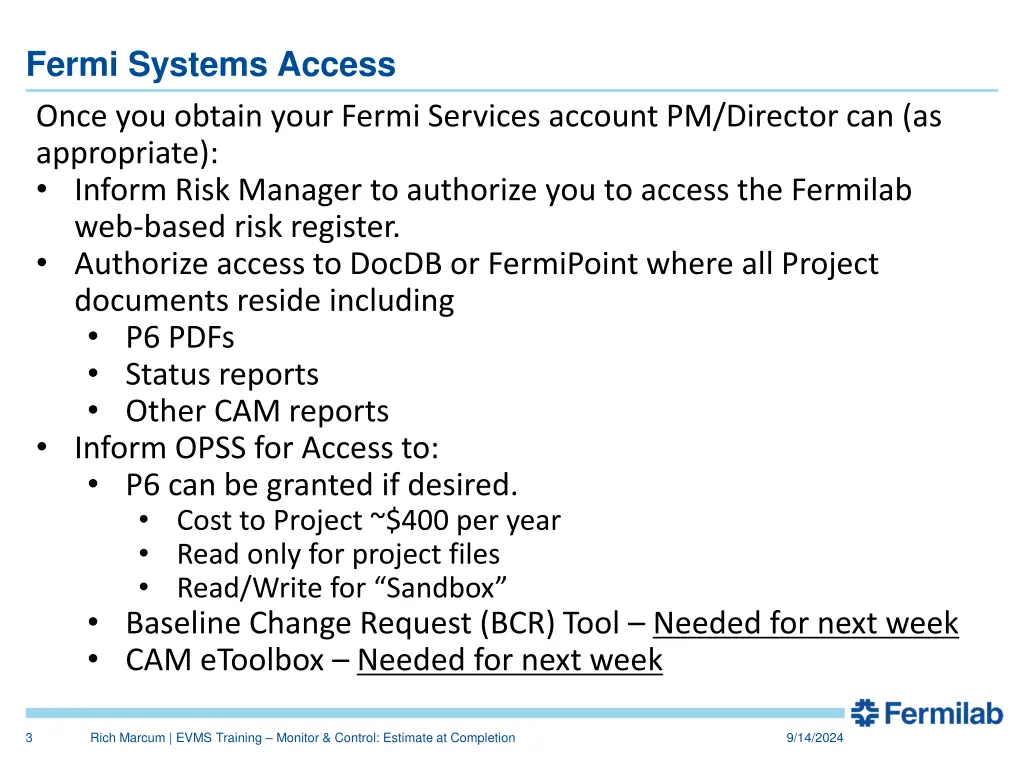 fermi systems access once you obtain your fermi