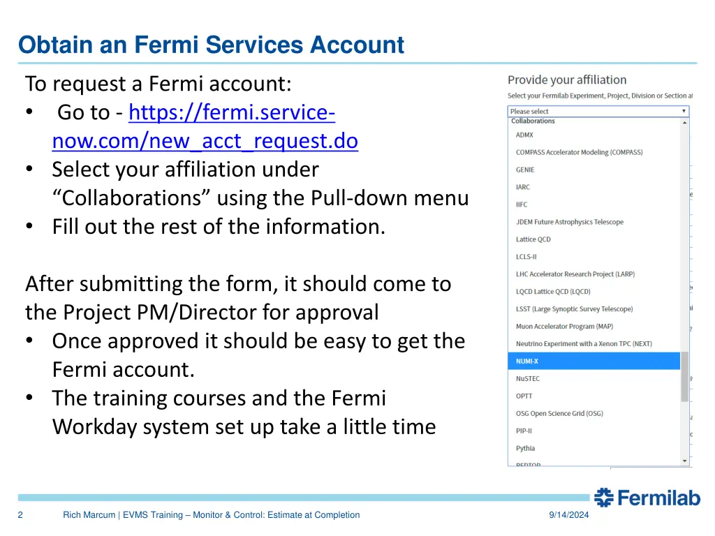 obtain an fermi services account