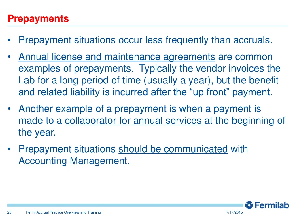 prepayments