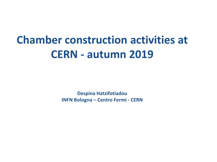 chamber construction activities at cern autumn