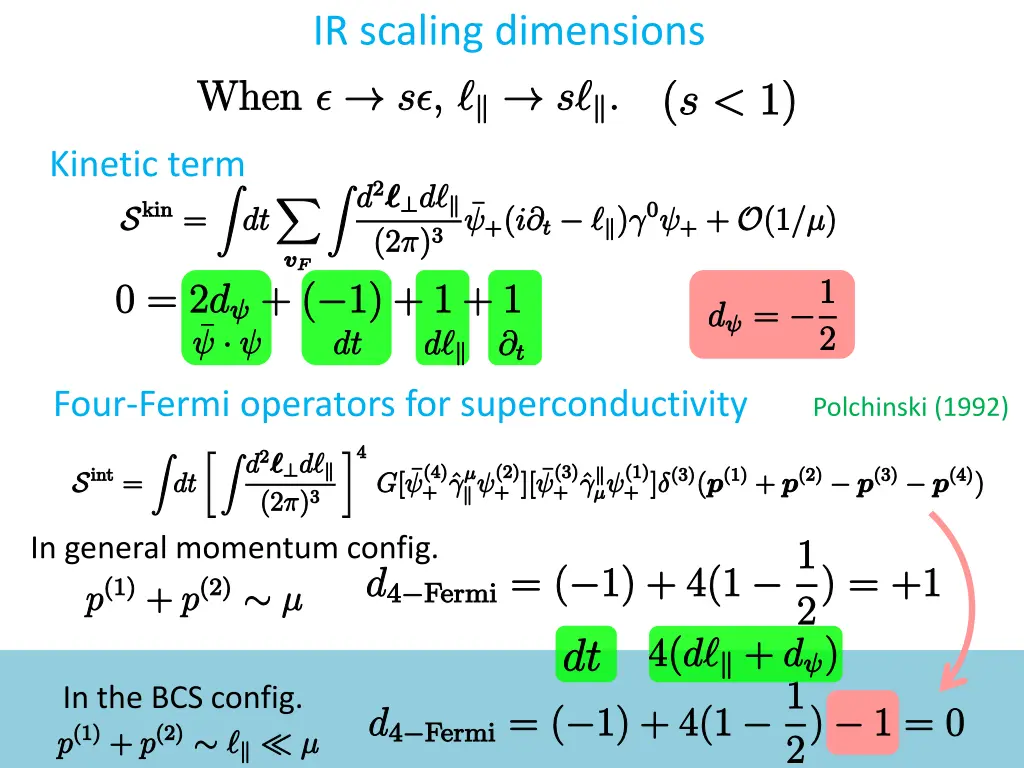 ir scaling dimensions