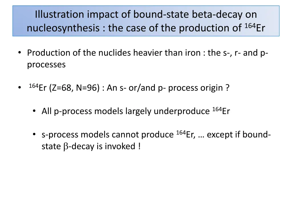 illustration impact of bound state beta decay