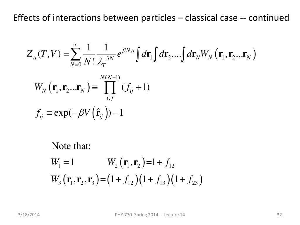 effects of interactions between particles 3