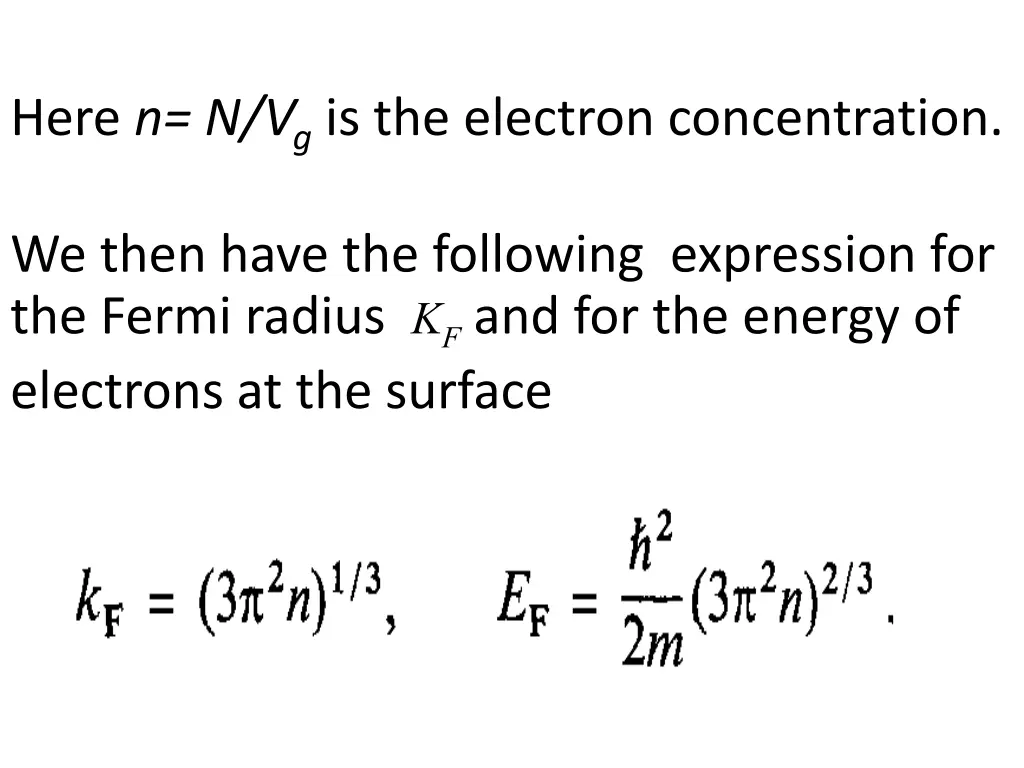 here n n v g is the electron concentration