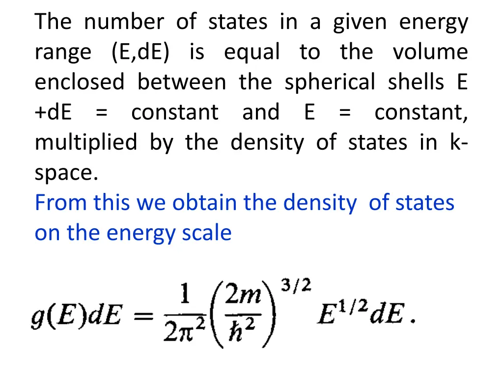 the number of states in a given energy range