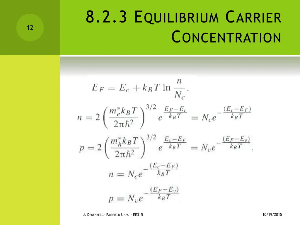 8 2 3 e quilibrium c arrier c oncentration