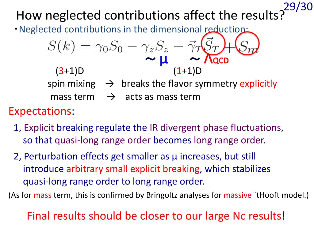 how neglected contributions affect the results