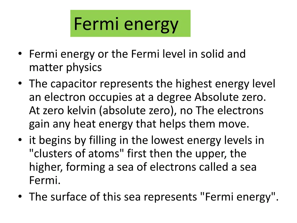 fermi energy