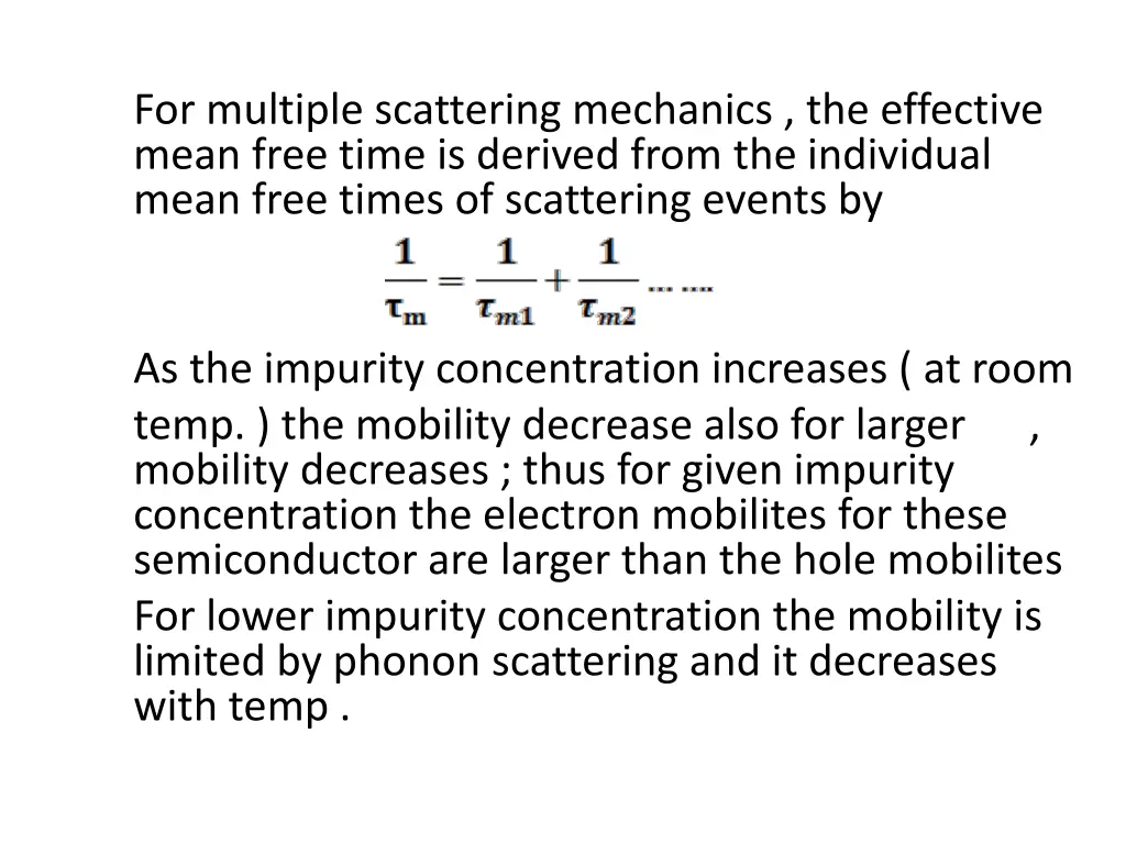 for multiple scattering mechanics the effective