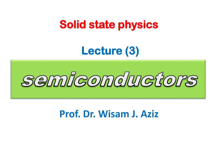 solid state physics solid state physics