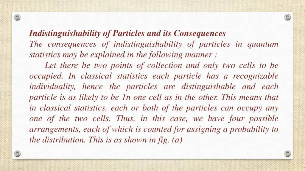 indistinguishability of particles