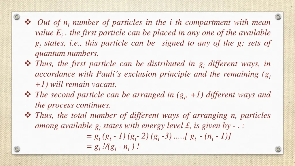 out of n i number of particles