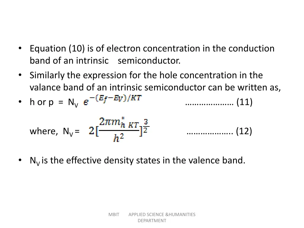 equation 10 is of electron concentration