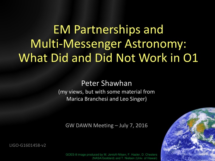 em partnerships and multi messenger astronomy