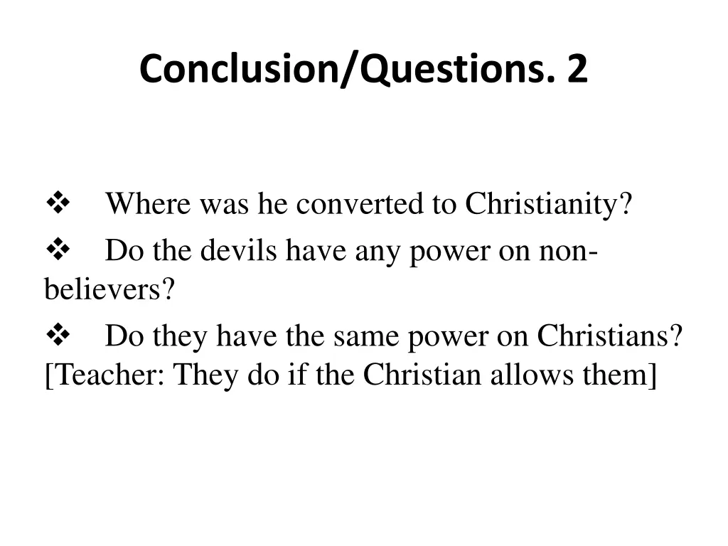 conclusion questions 2