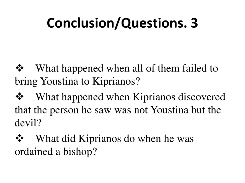 conclusion questions 3