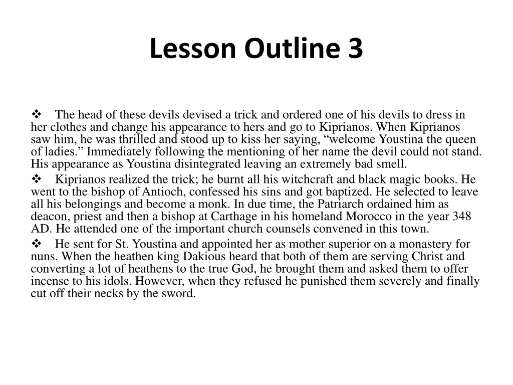 lesson outline 3