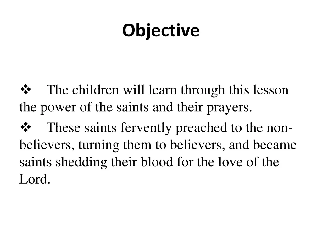 objective