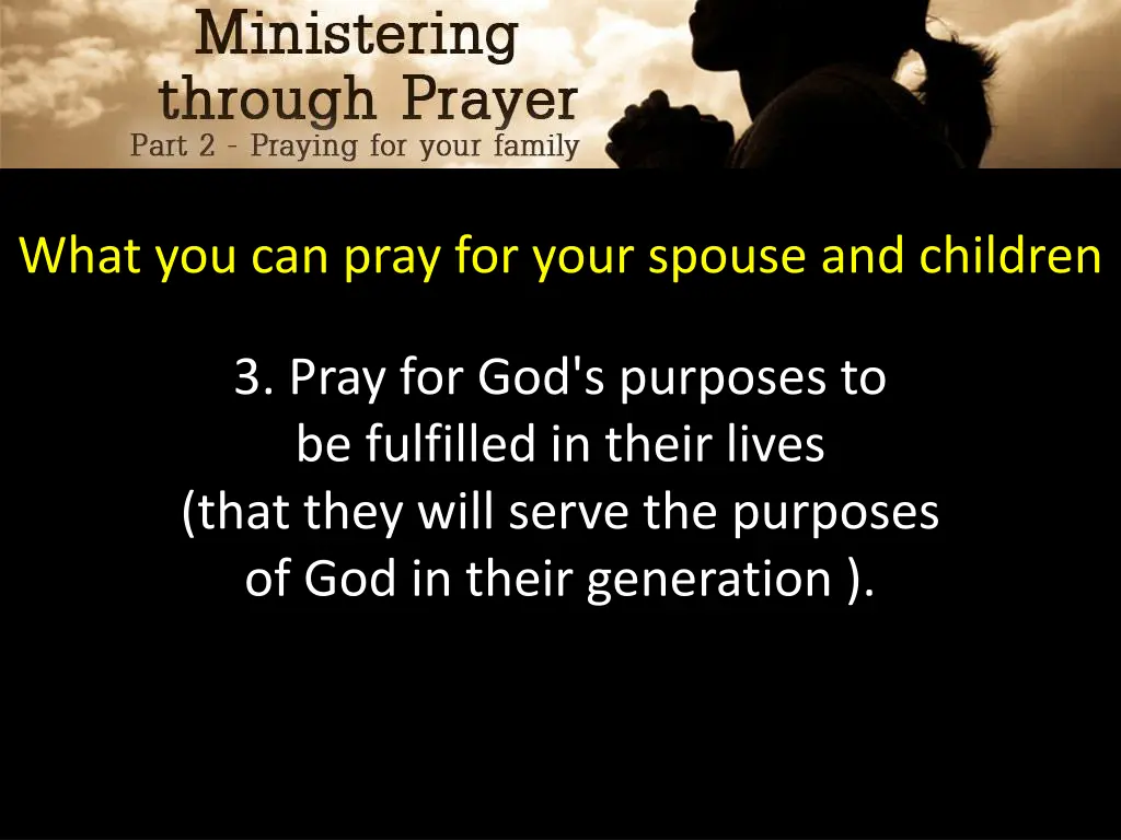 what you can pray for your spouse and children 1