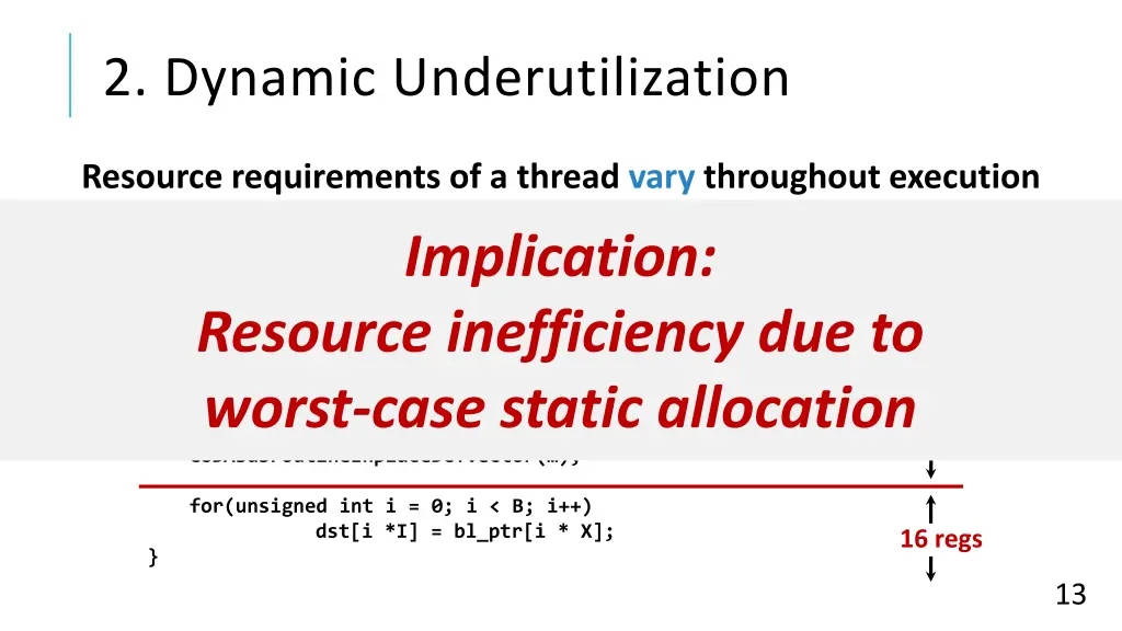 2 dynamic underutilization